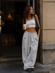 MEZOCLO™ Lazy Dog Sweatpants — embroidered Lazy Dog character detail