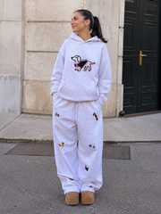 MEZOCLO™ Lazy Dog Hoodie in Dark Blue — relaxed oversized fit