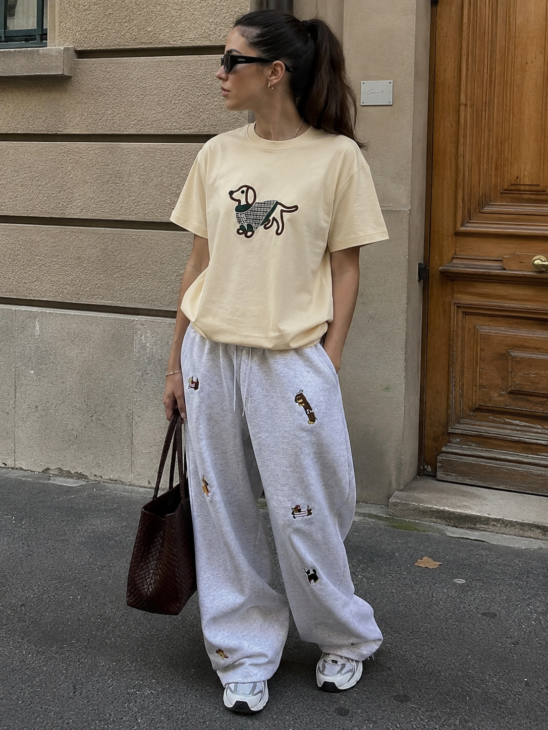 MEZOCLO™ Lazy Dog T-Shirt in White — clean classic fit