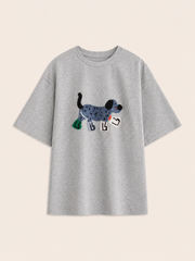 MEZOCLO™ 3D Lazy Dog T-Shirt — full streetwear outfit styled look