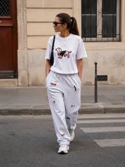 MEZOCLO™ Lazy Dog T-Shirt in Yellow — embroidered streetwear tee