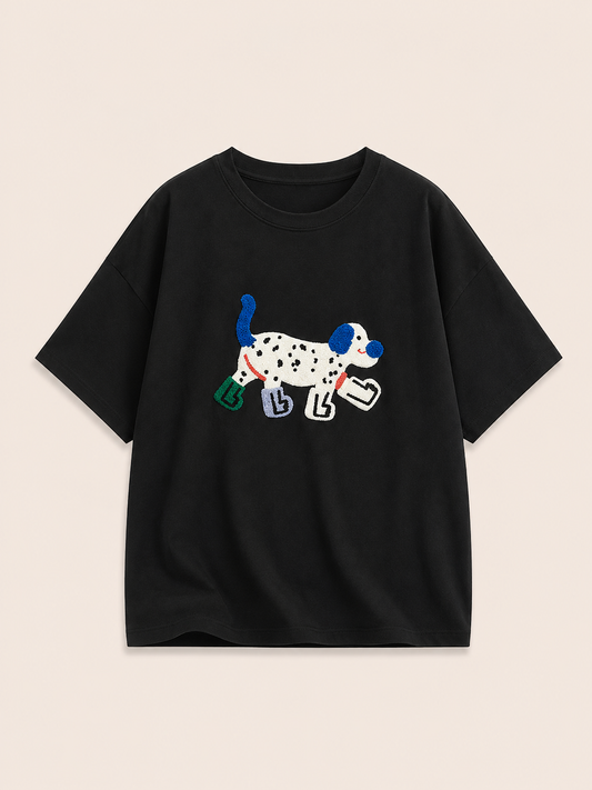MEZOCLO™ 3D Lazy Dog T-Shirt — bold graphic print front view 1086