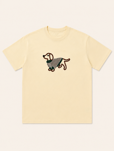 MEZOCLO™ Lazy Dog T-Shirt — Embroidered Streetwear