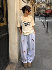 MEZOCLO™ Lazy Dog T-Shirt — relaxed fit styled outfit full view