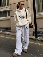 MEZOCLO™ Lazy Dog Hoodie — dropped shoulder fit streetwear outfit
