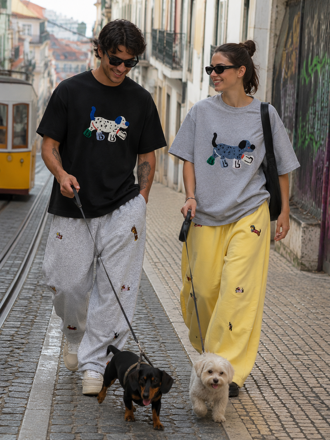 MEZOCLO™ 3D Lazy Dog T-Shirt — streetwear graphic tee lifestyle look