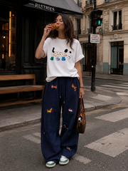 MEZOCLO™ 3D Lazy Dog T-Shirt — unisex streetwear cotton tee back detail