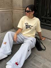 MEZOCLO™ Lazy Dog T-Shirt — classic fit cotton-blend tee detail