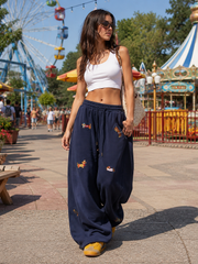 MEZOCLO™ Lazy Dog Sweatpants — oversized barrel fit full length view